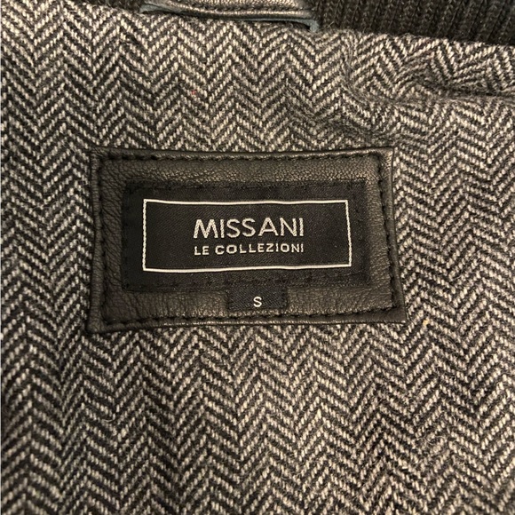 MISSANI Black Leather Jacket Mens - Picture 2 of 8